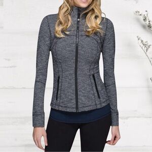 RARE Lululemon Define Jacket *Luon Size 6 - Coco Pique Black White